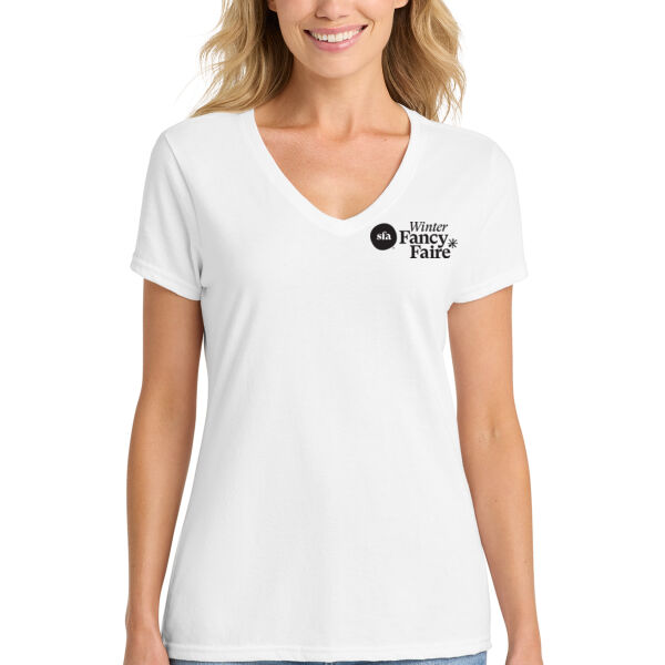 Port & Co - Women's Fan Favorite Blend V-Neck Tee - Printed Logos Thumbnail