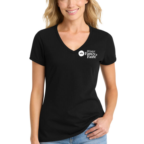 Port & Co - Women's Fan Favorite Blend V-Neck Tee - Printed Logos Thumbnail